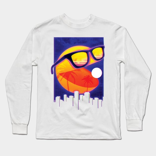 80's Pacman Long Sleeve T-Shirt by SoleVision